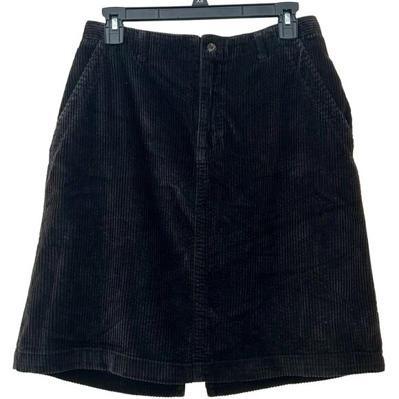 Vintage Cherokee corduroy knee length skirt slit 90s Y2K western boho grunge S - Picture 1 of 9